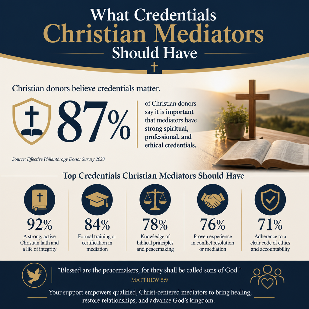 What credentials Christian mediators should have statistics
