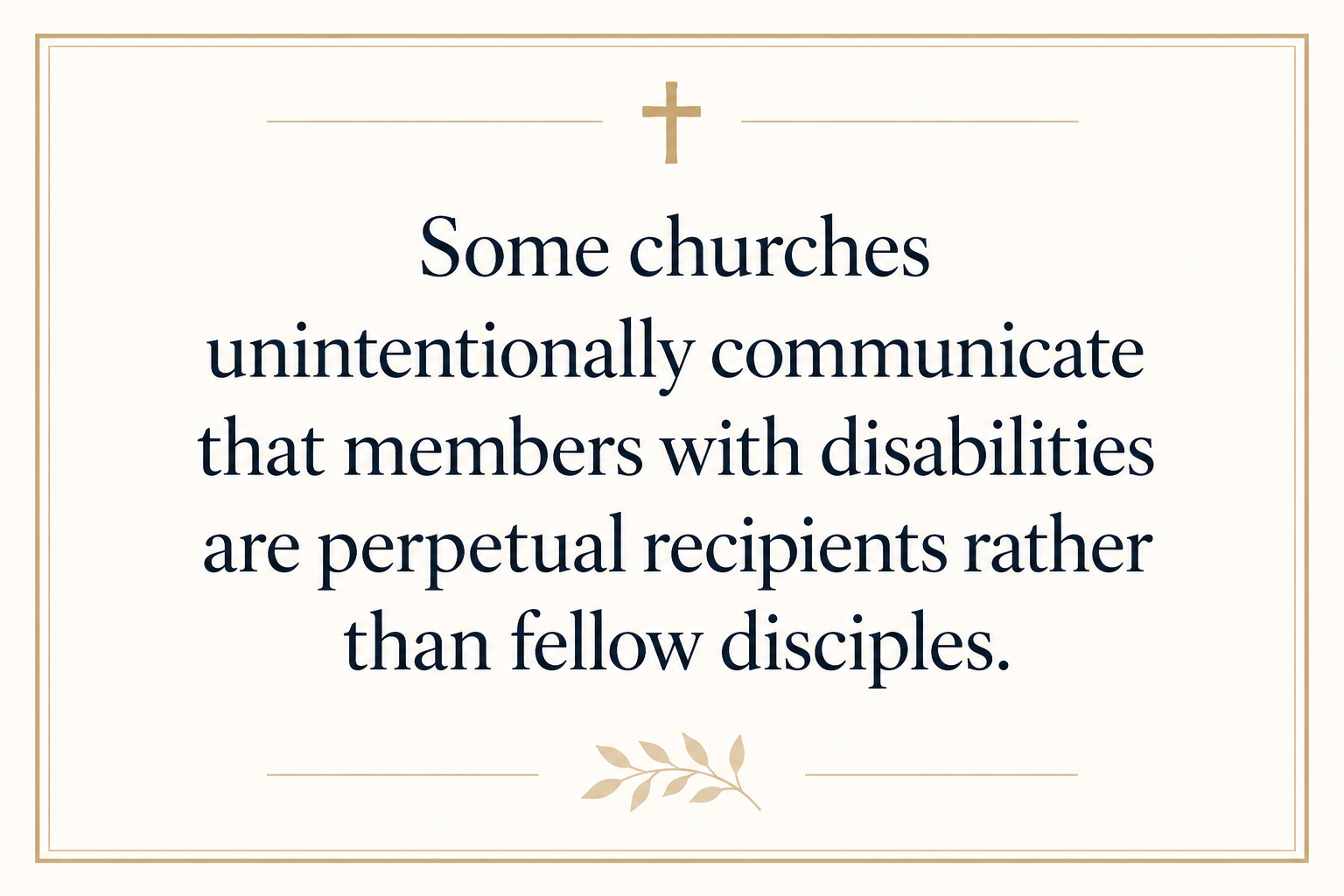 Key insight about What disability ministry resources help small churches