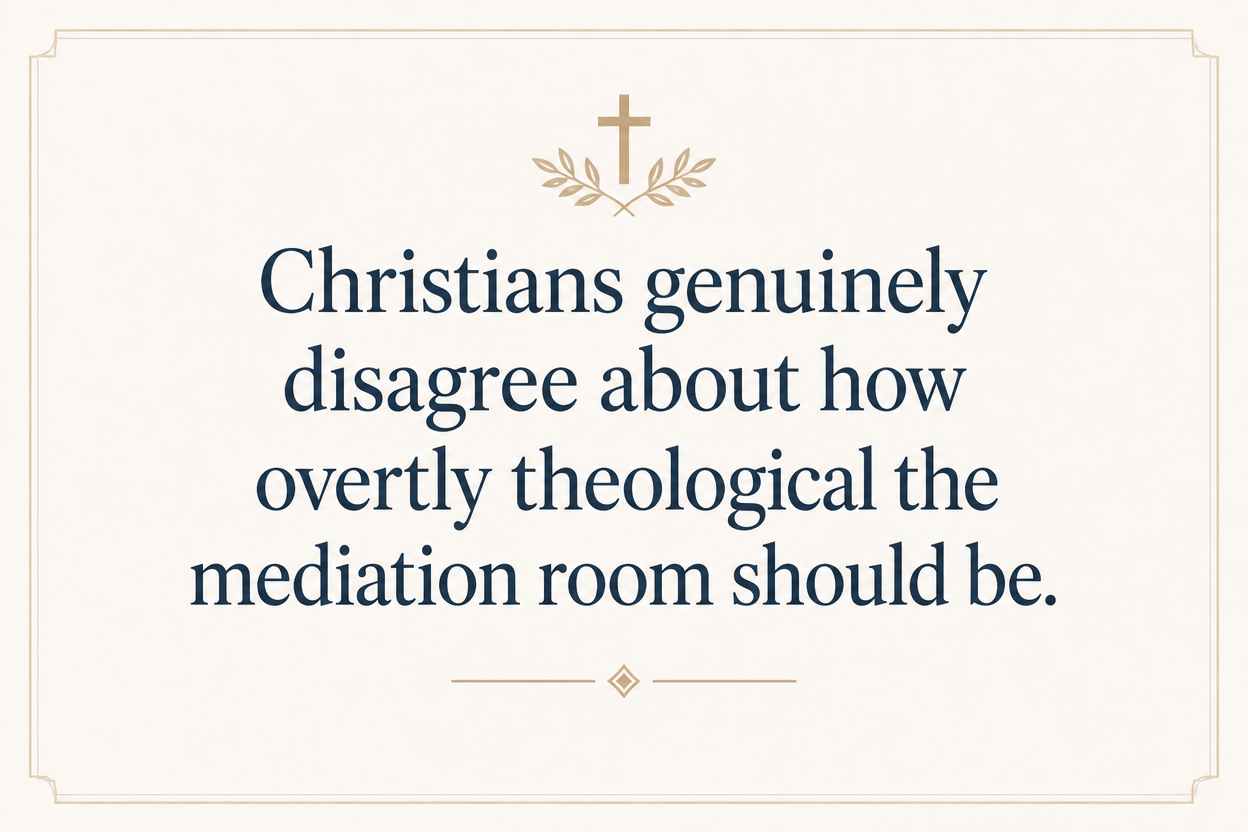 Key insight about What distinguishes Christian mediation from secular mediation