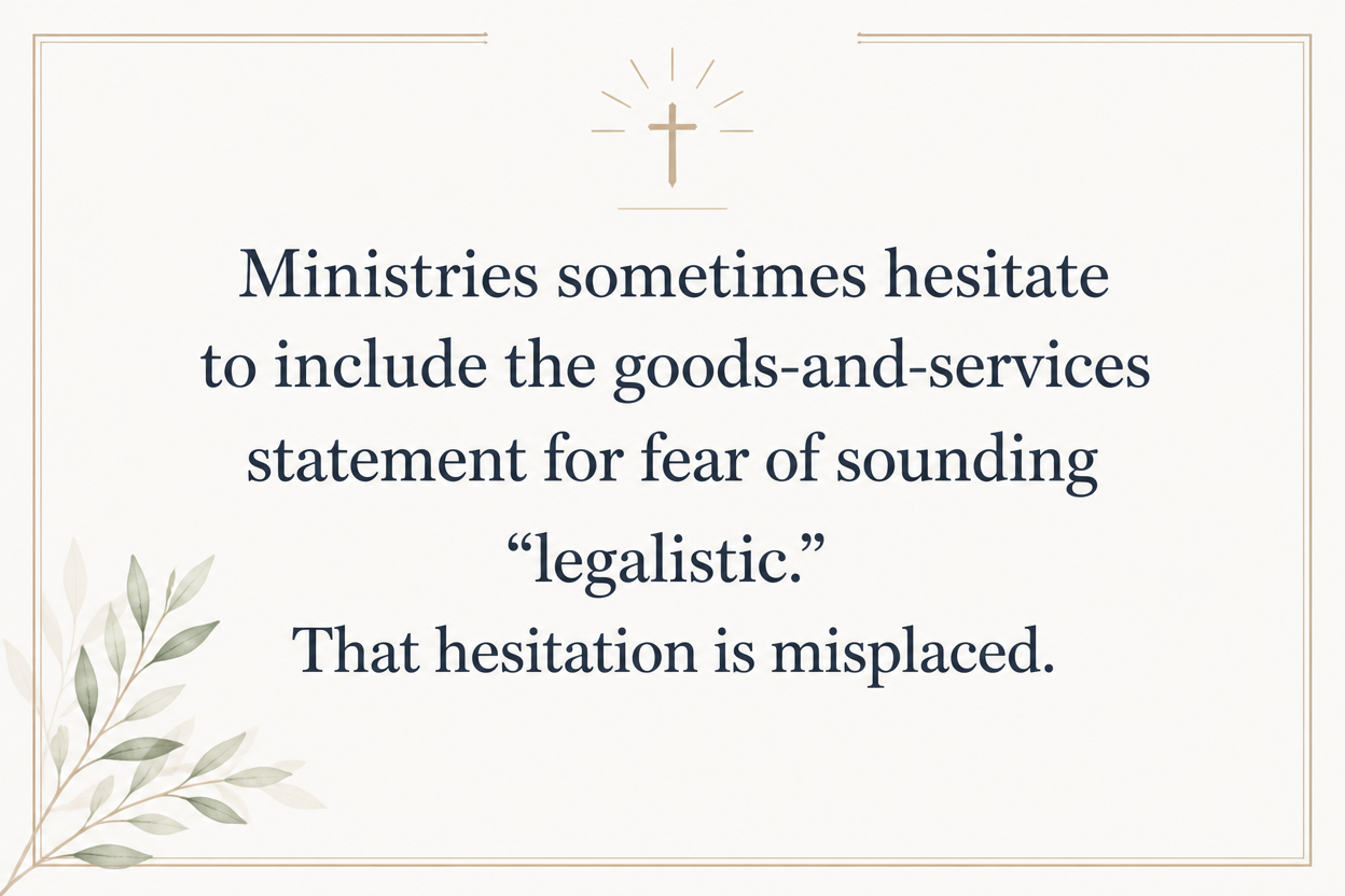 Key insight about What donation receipts Christian legal ministries should provide