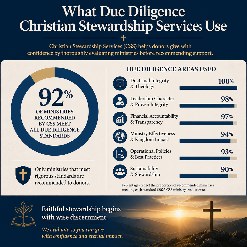 What due diligence Christian stewardship services use statistics