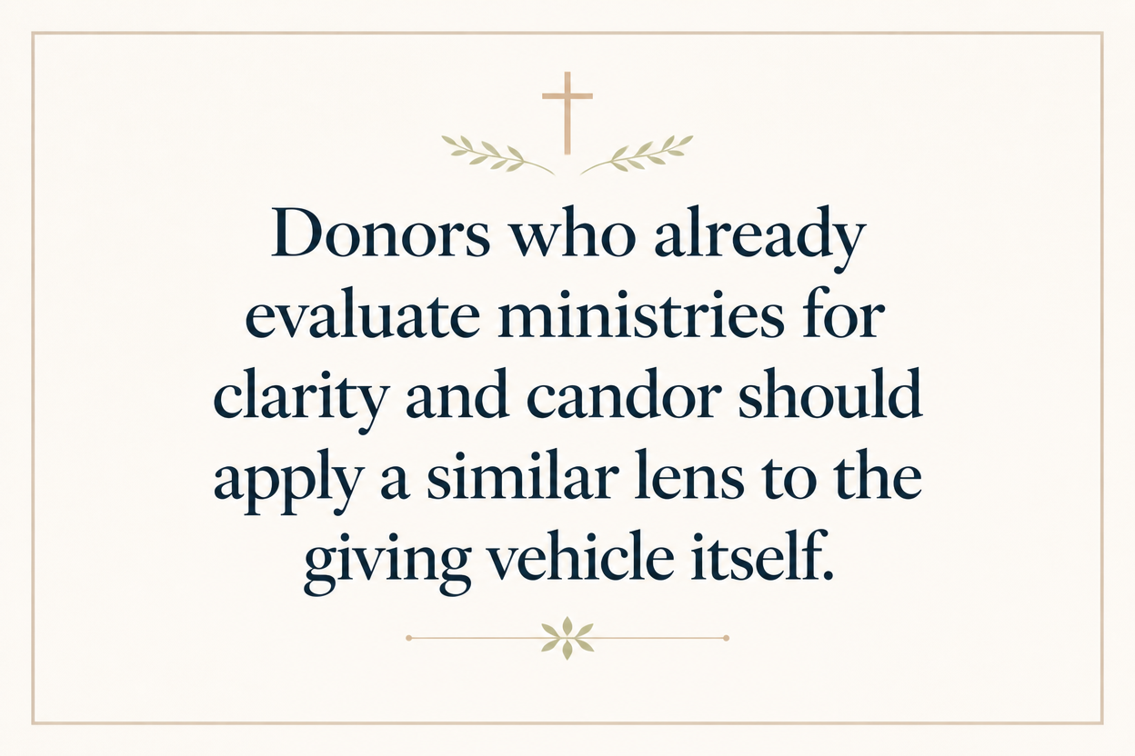 Key insight about What fees Christian donor-advised funds charge