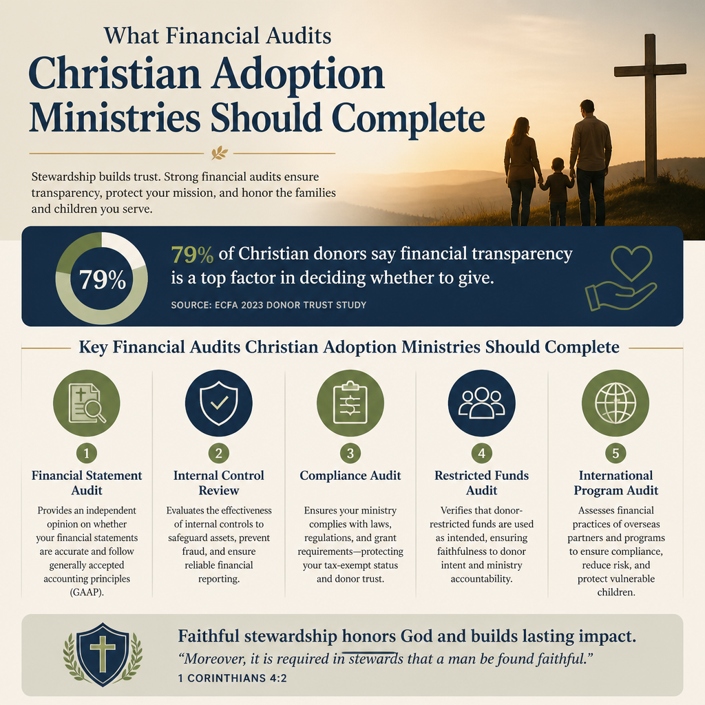 What financial audits Christian adoption ministries should complete statistics