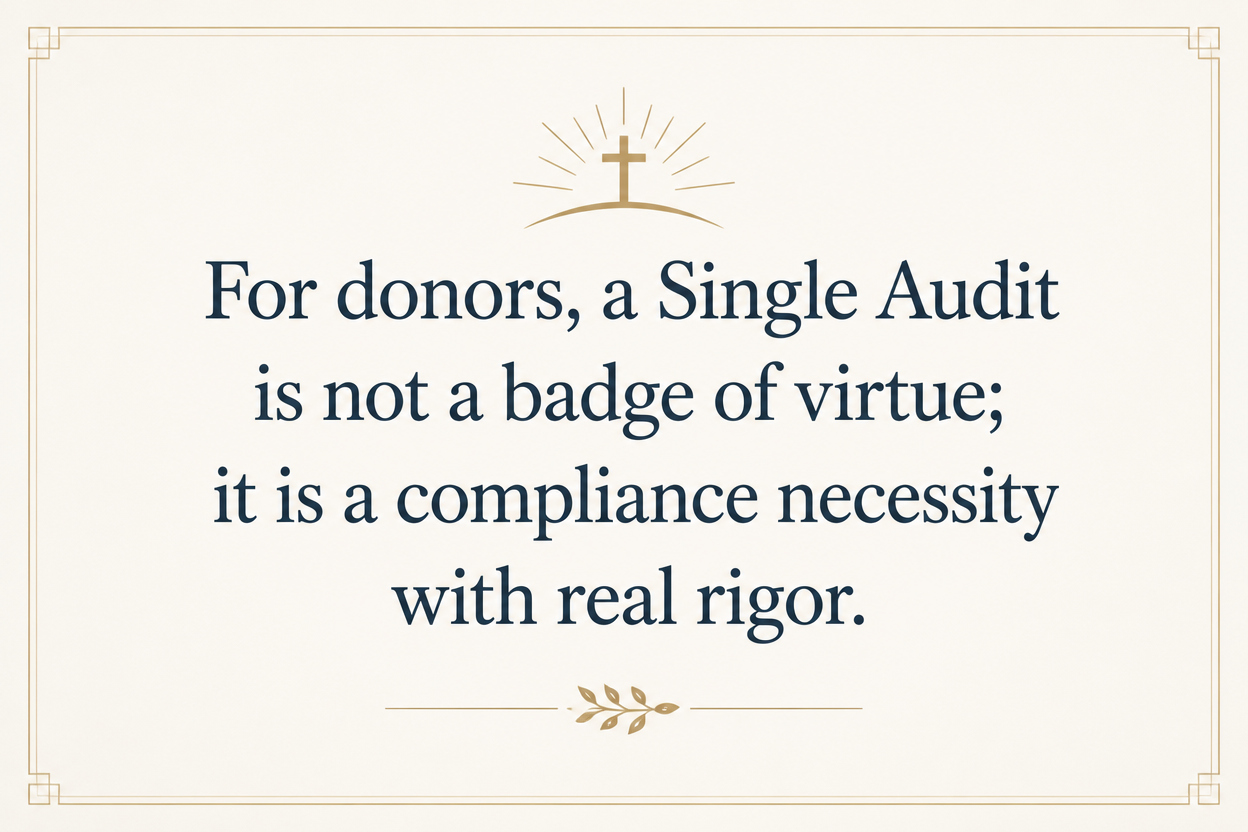 Key insight about What financial audits military outreach ministries should complete