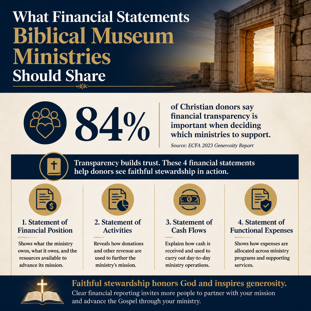 What financial statements biblical museum ministries should share statistics