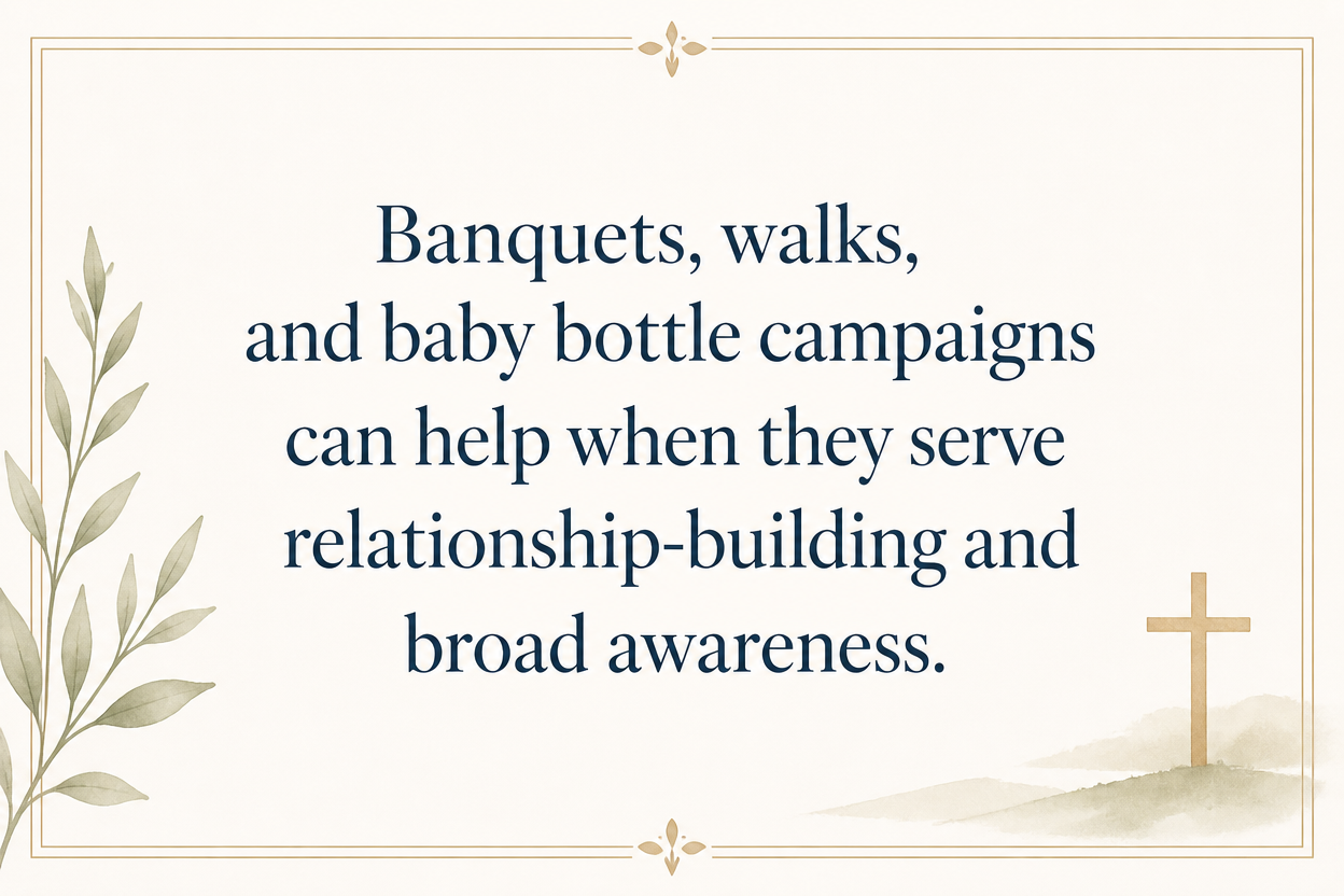 Key insight about What fundraising approaches help pregnancy resource centers