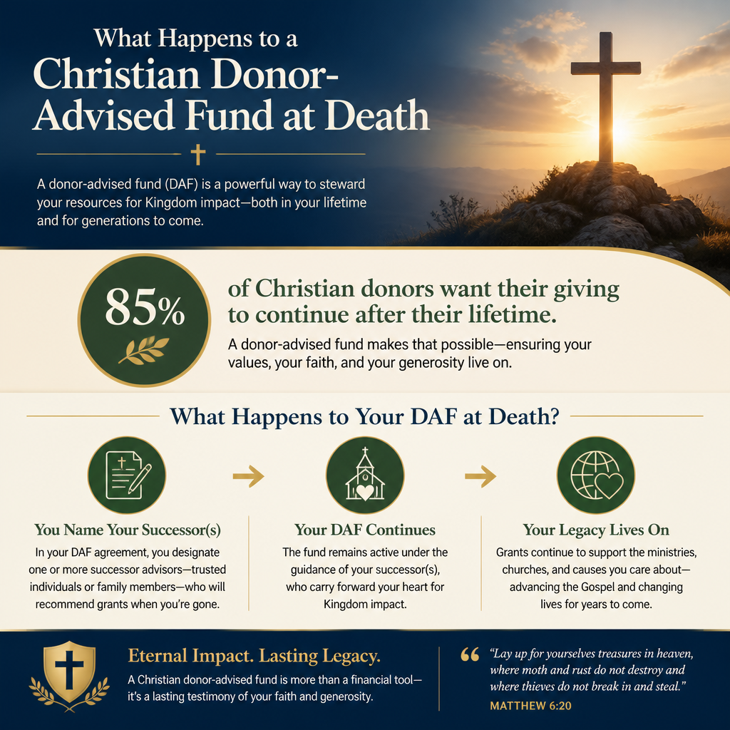 What happens to a Christian donor-advised fund at death statistics