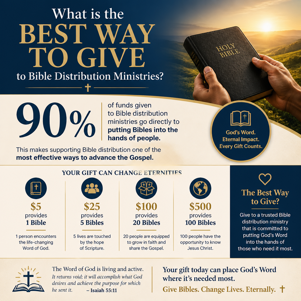 What is the best way to give to Bible distribution ministries statistics
