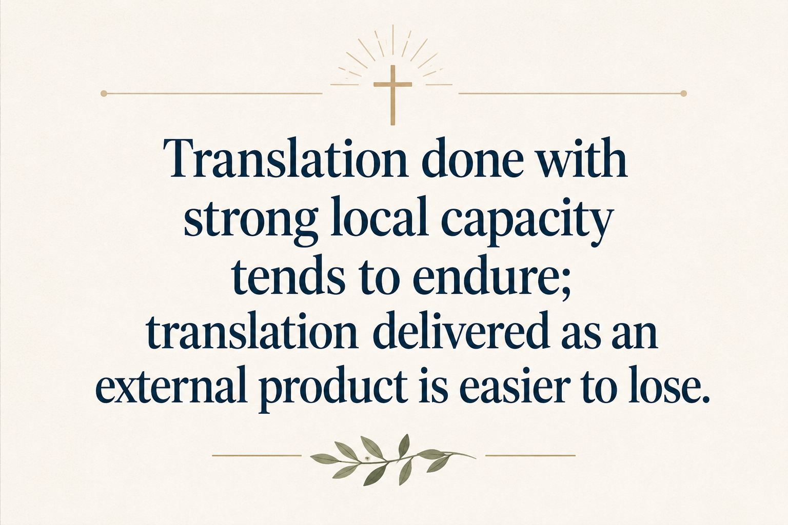 Key insight about What is the long-term impact of Bible translation ministries
