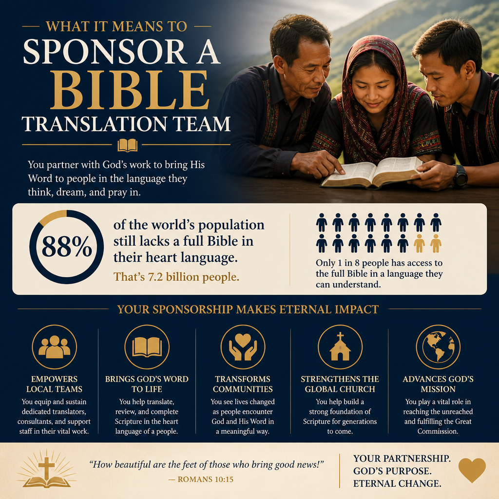 What it means to sponsor a Bible translation team statistics