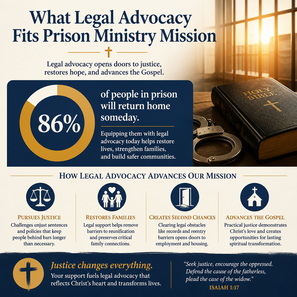 What legal advocacy fits prison ministry mission statistics