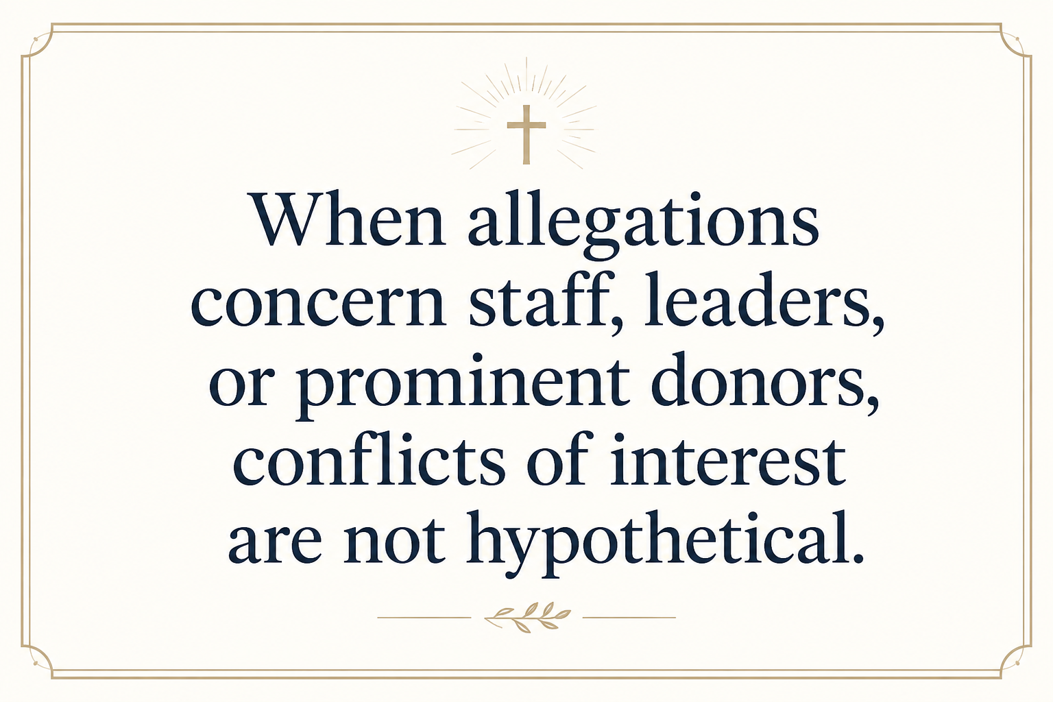 Key insight about What legal counsel churches need most