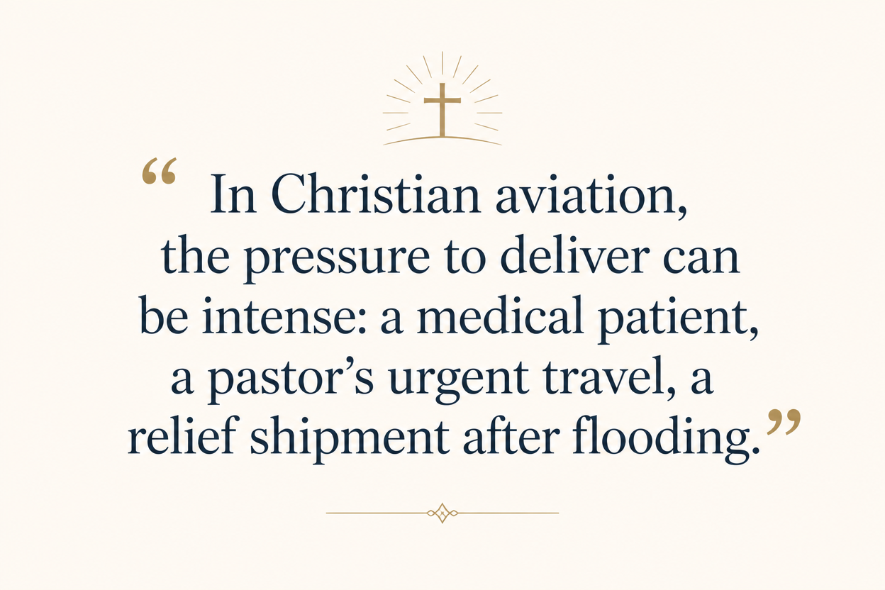 Key insight about What makes a Christian aviation mission flight effective