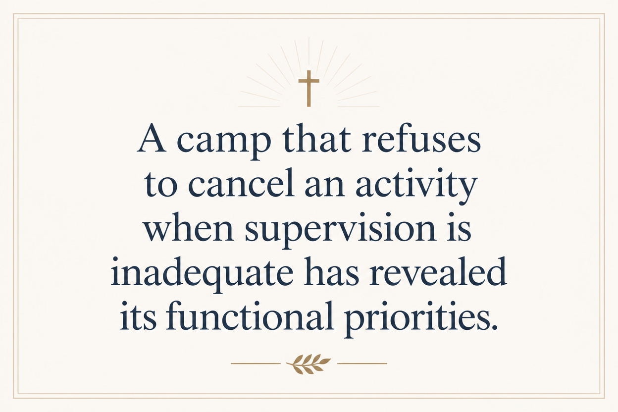Key insight about What makes a Christian camp facility safe for youth