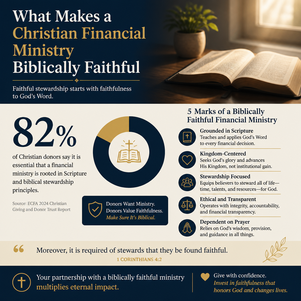 What makes a Christian financial ministry biblically faithful statistics