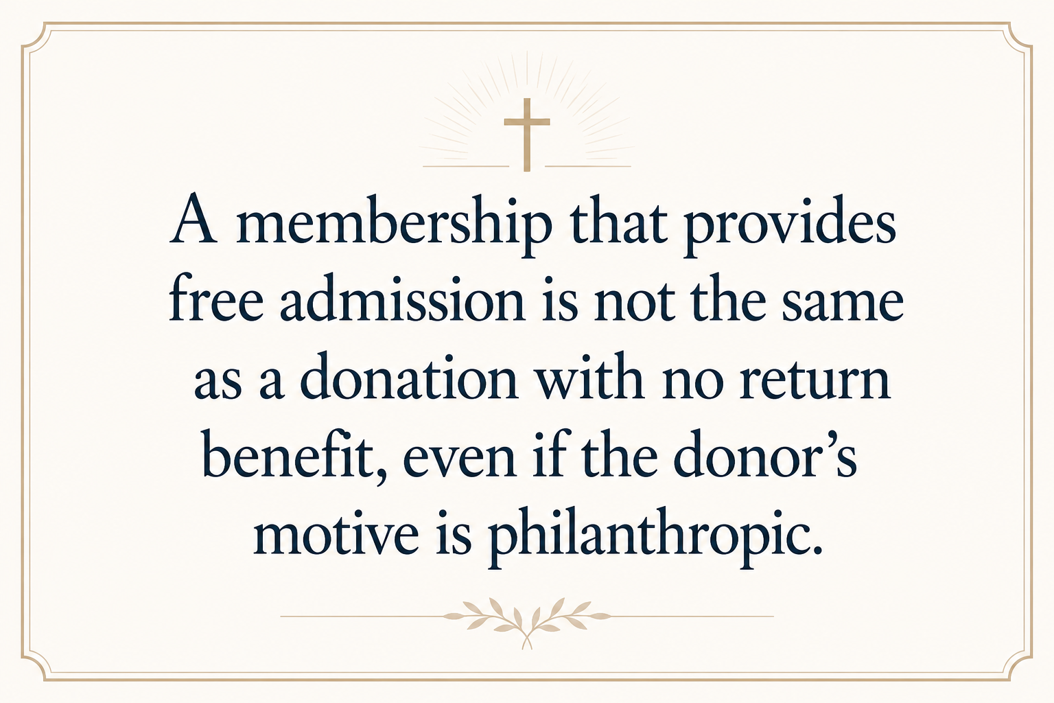 Key insight about What makes biblical museum ministry donations tax-deductible