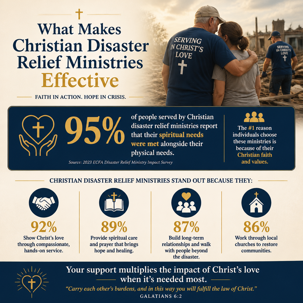 What makes Christian disaster relief ministries effective statistics