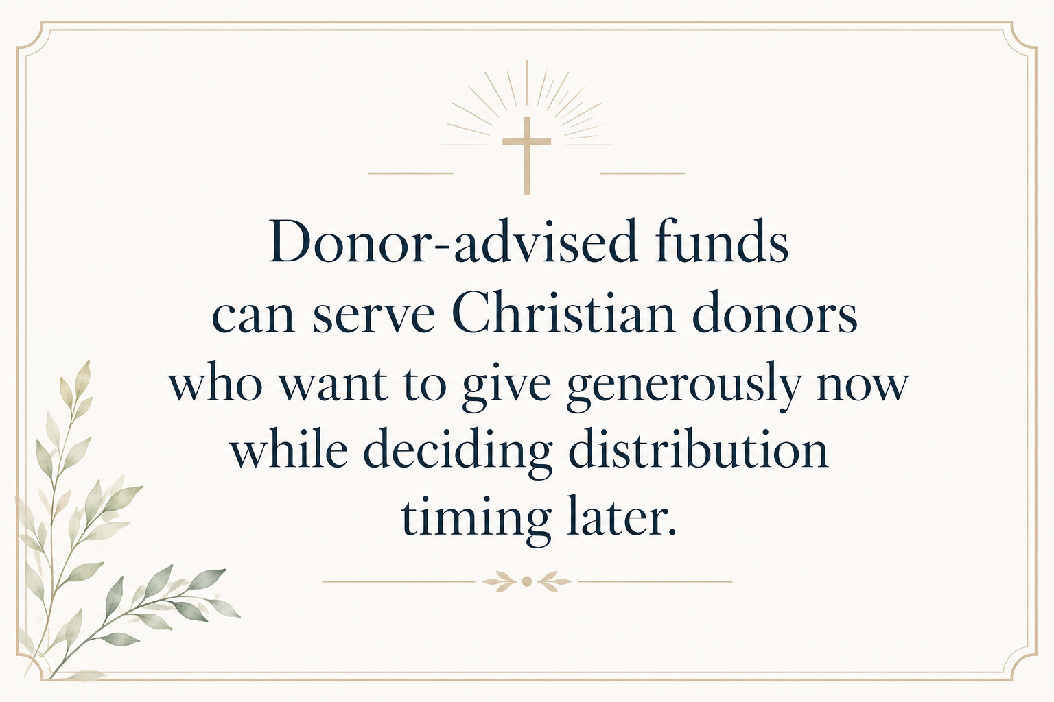 Key insight about What non-cash gifts Christian donors can consider