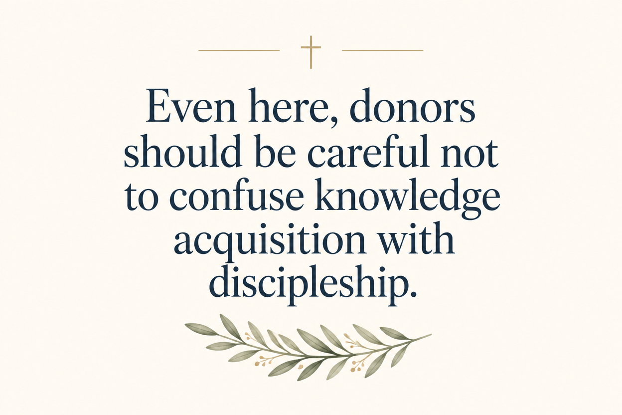 Key insight about What outcomes Bible engagement ministries report to donors