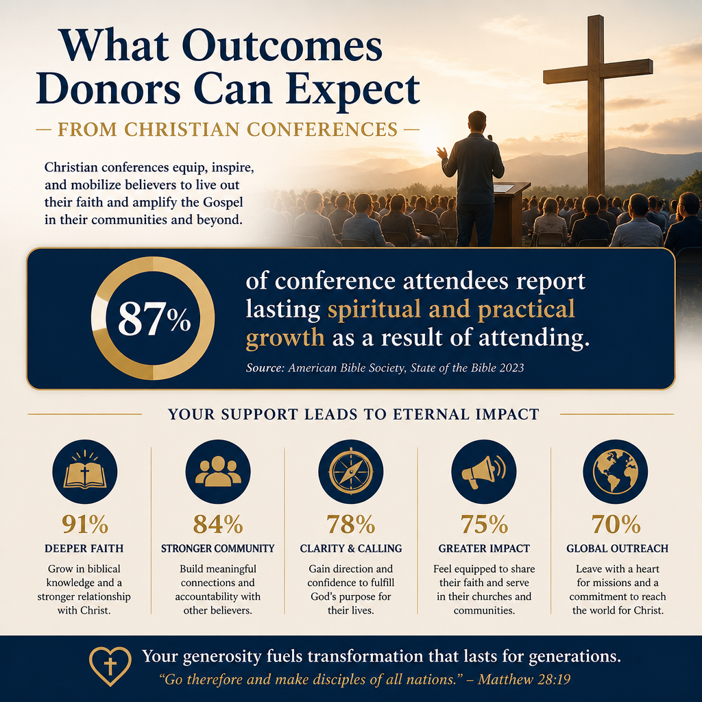 What outcomes donors can expect from Christian conferences statistics