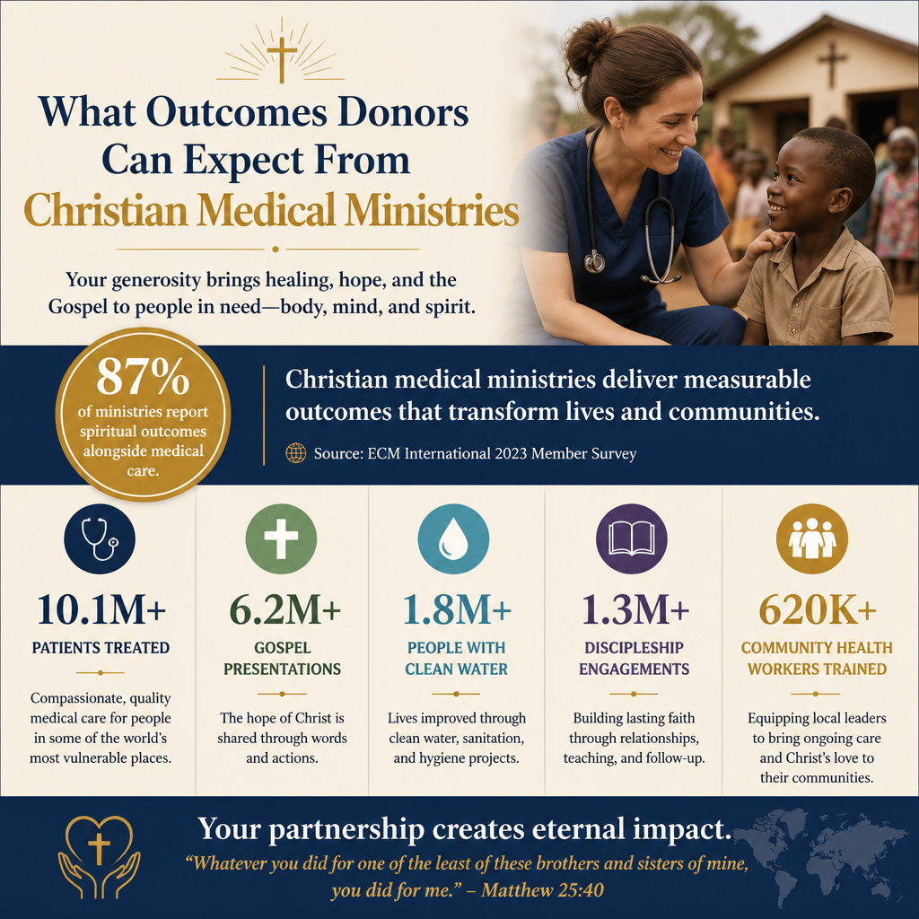 What outcomes donors can expect from Christian medical ministries statistics