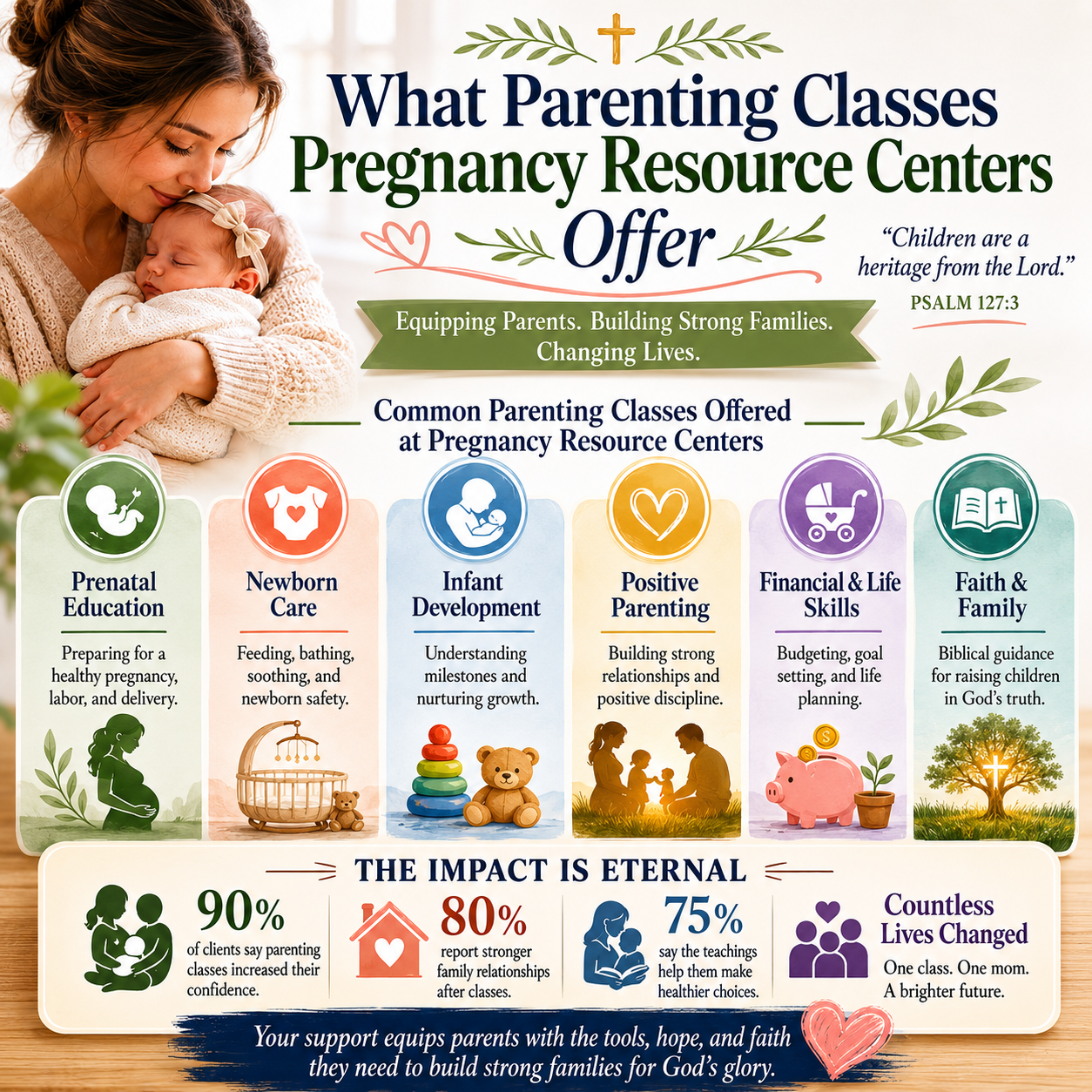 What parenting classes pregnancy resource centers offer statistics
