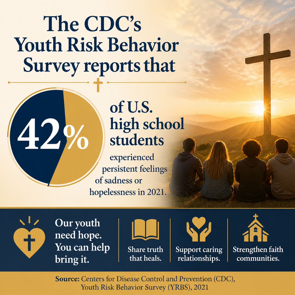 The CDC’s Youth Risk Behavior Survey reports that in 2021, 42% of U.