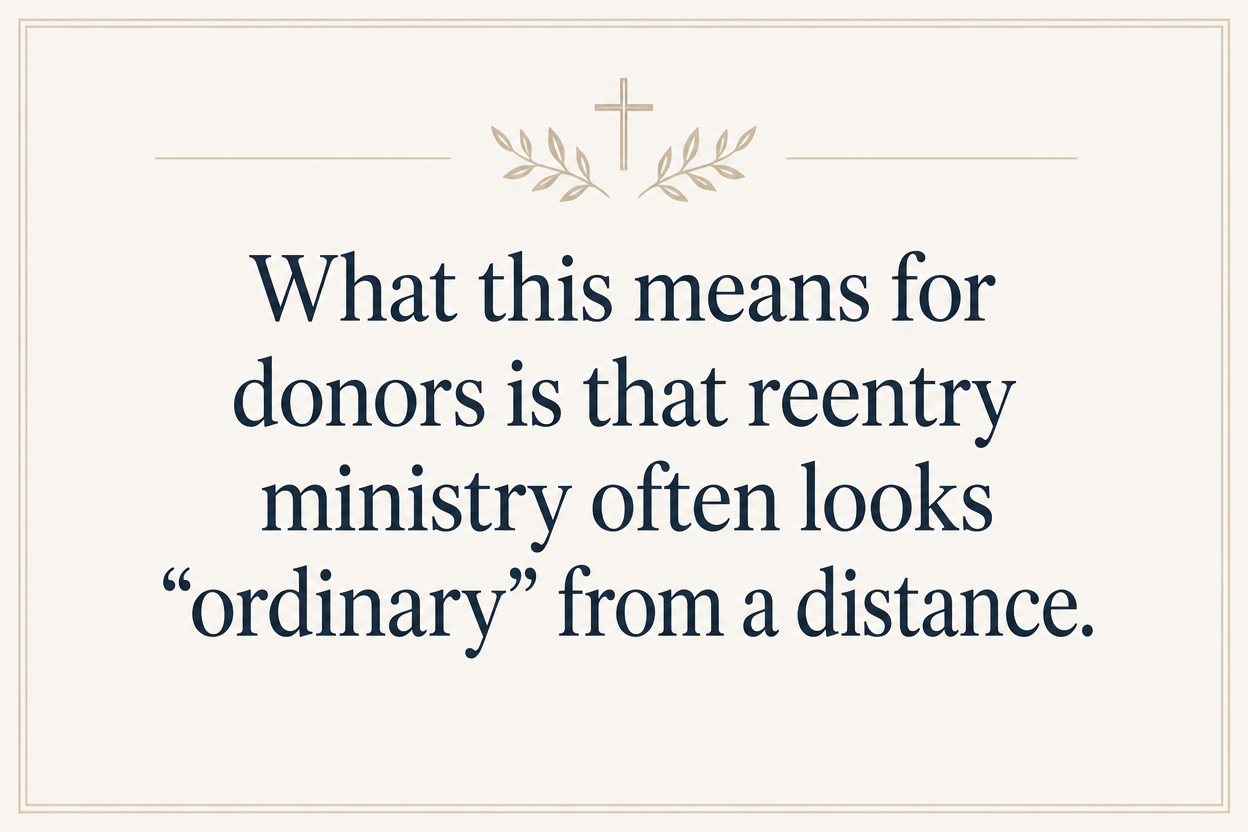 Key insight about What post-prison reentry ministry includes