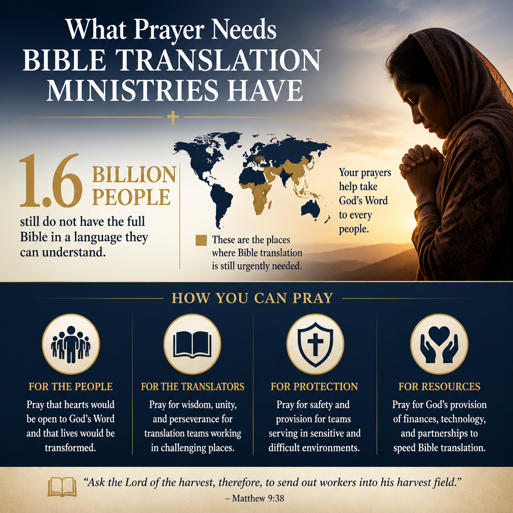 What prayer needs Bible translation ministries have statistics