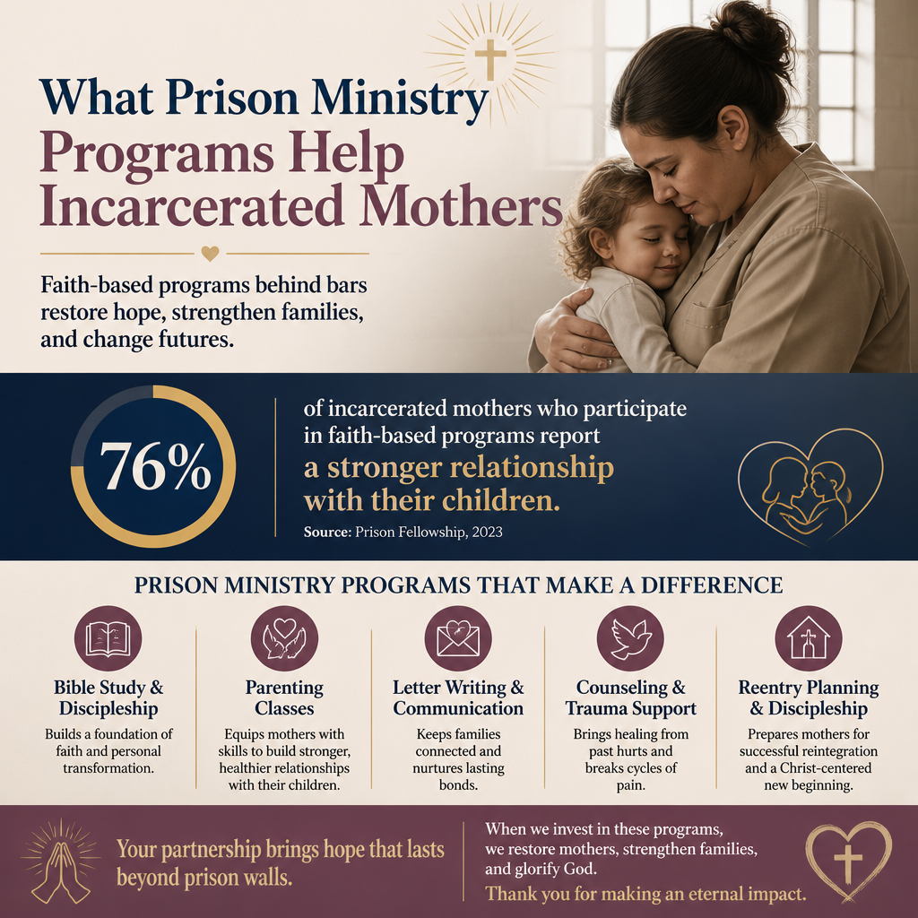 What prison ministry programs help incarcerated mothers statistics