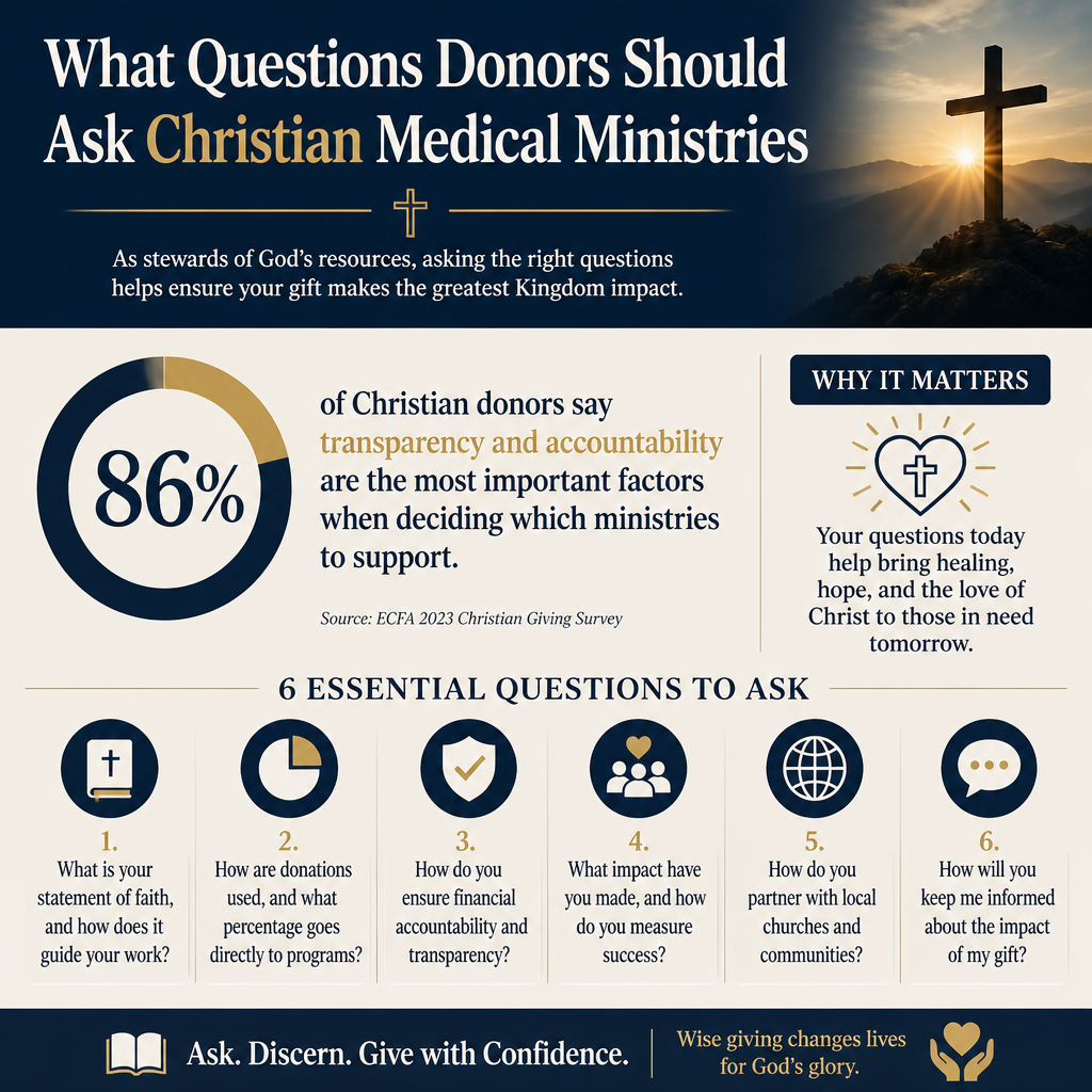 What questions donors should ask Christian medical ministries statistics
