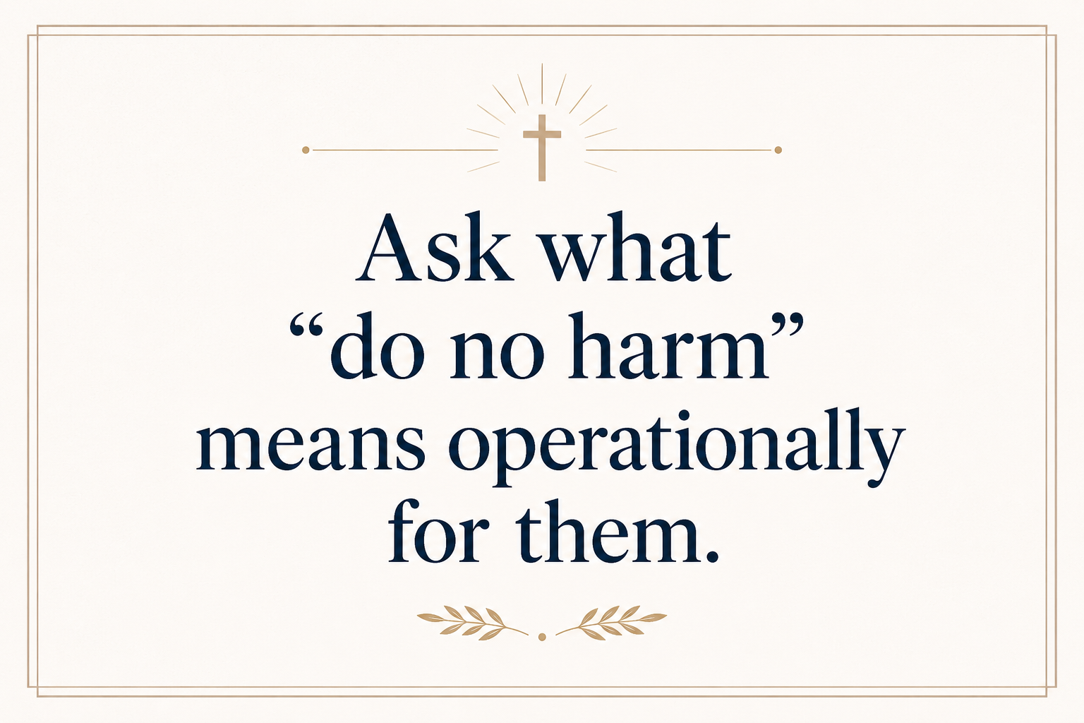 Key insight about What questions donors should ask Christian relief ministry leaders