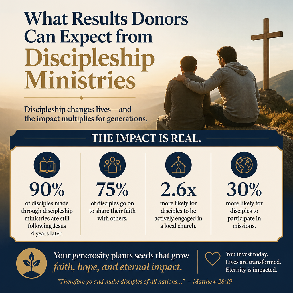 What results donors can expect from discipleship ministries statistics