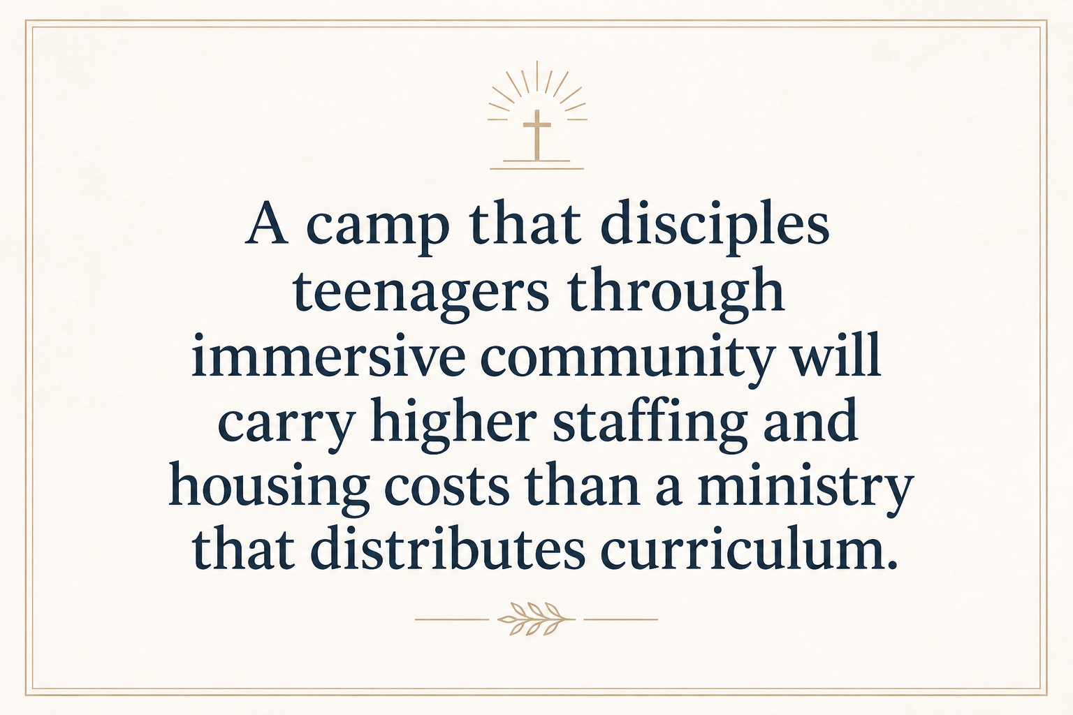 Key insight about What share of donations funds Christian camp programs