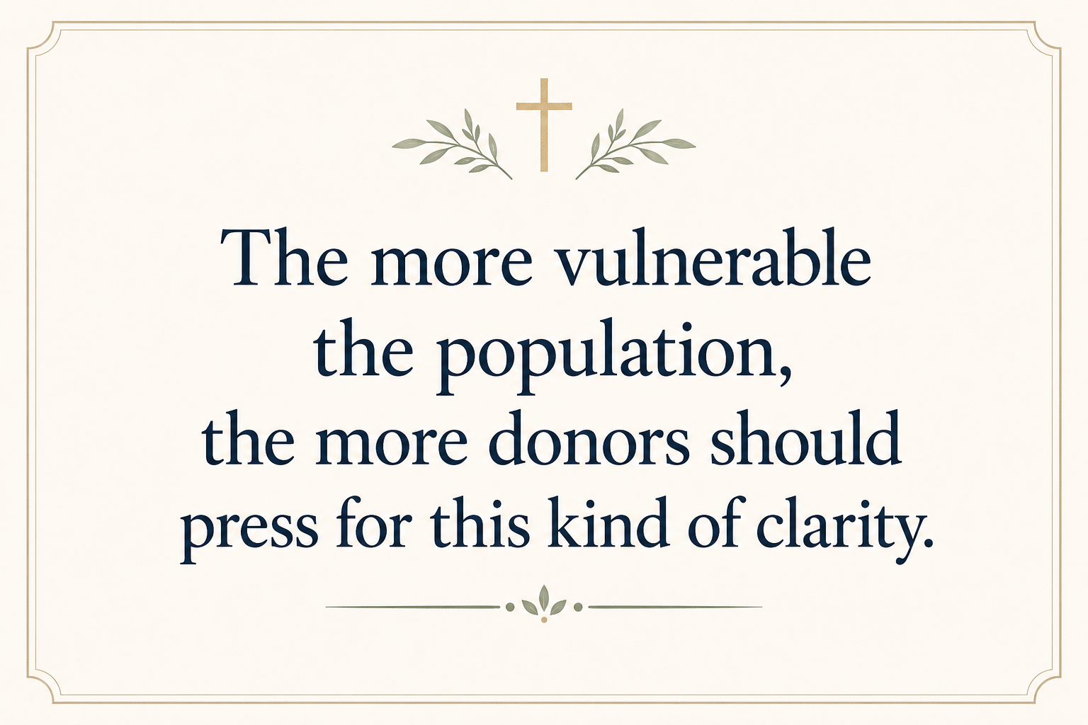 Key insight about What share of donations funds Christian recovery programs