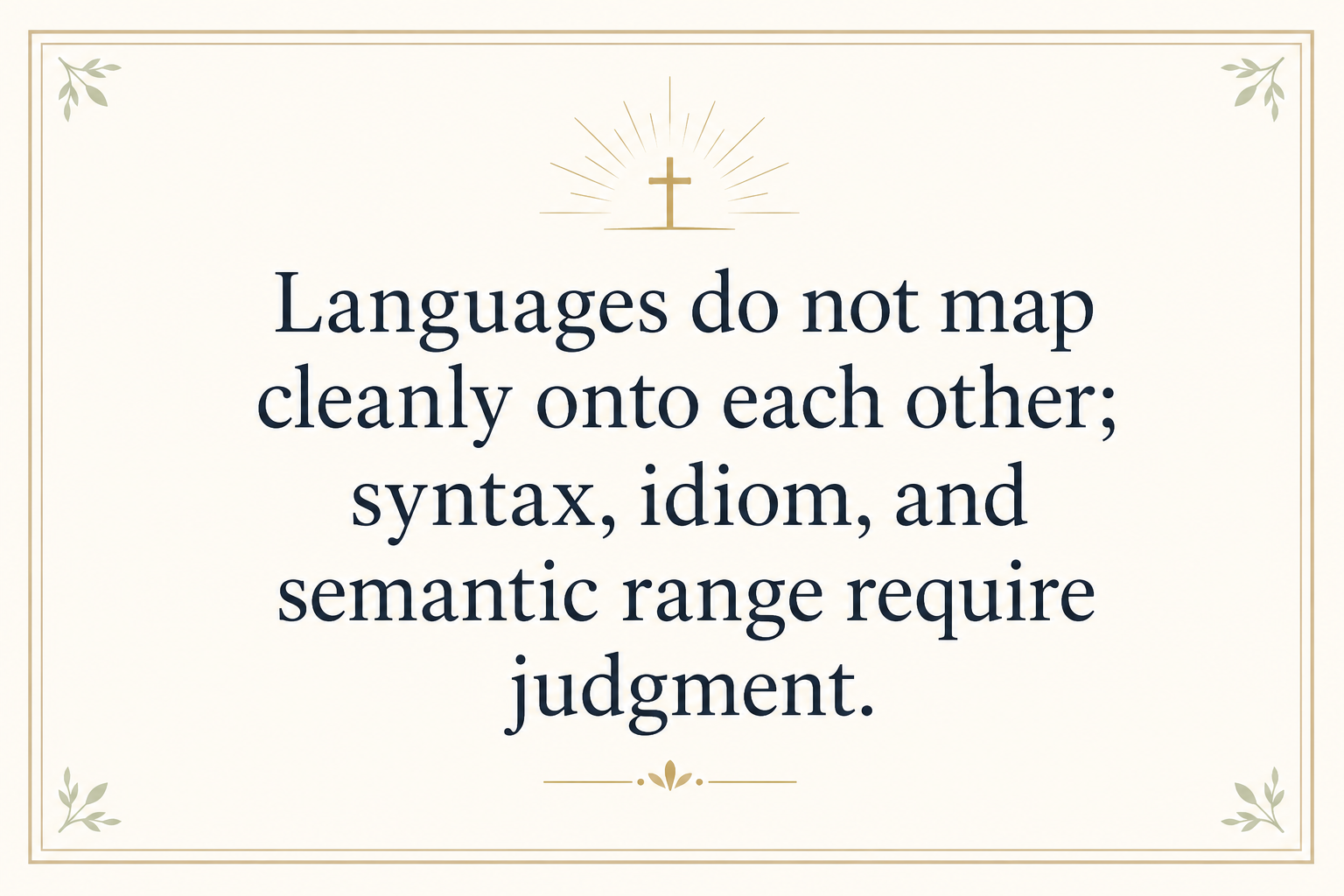 Key insight about What standards guide Bible translation quality