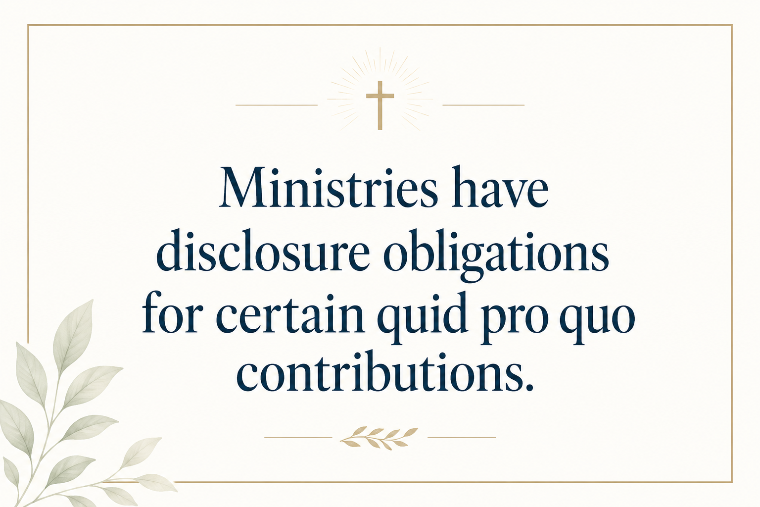 Key insight about What tax forms Christian donors need for gifts