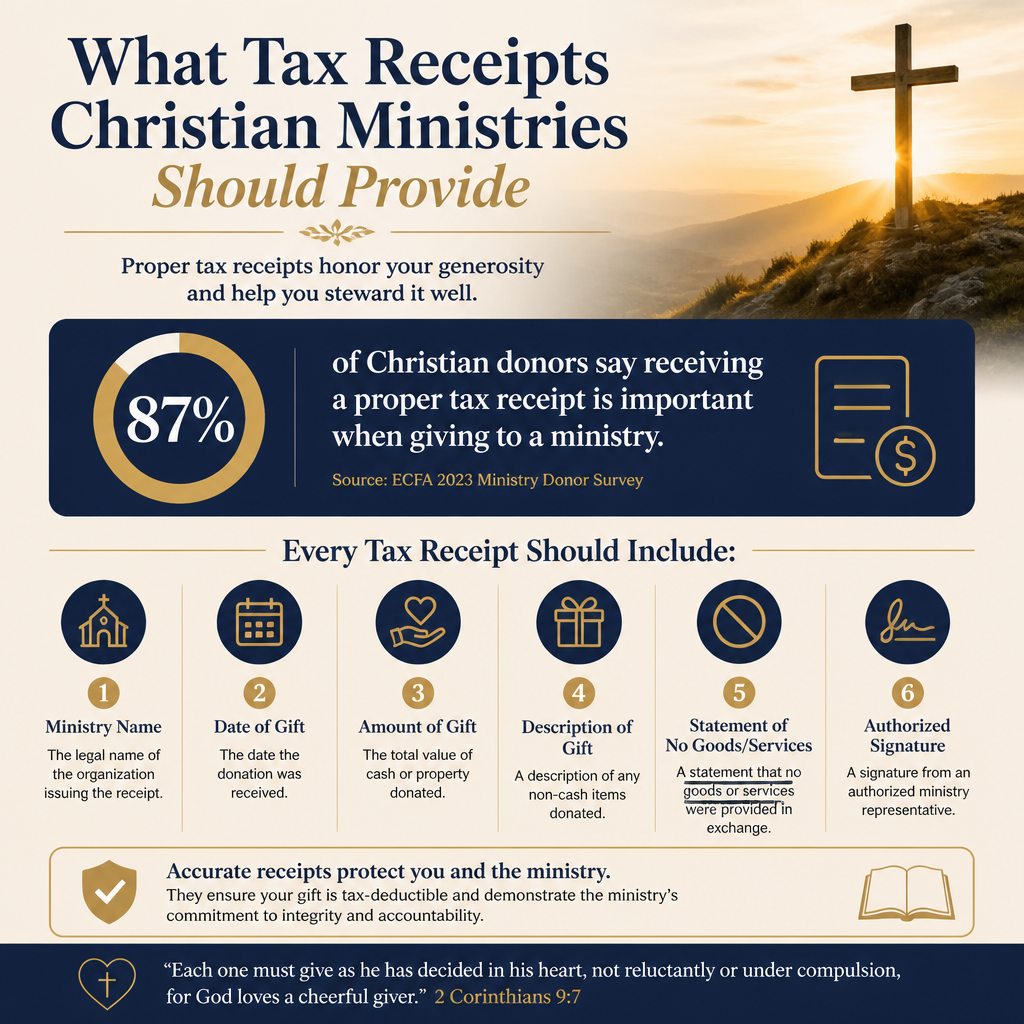 What tax receipts Christian ministries should provide statistics