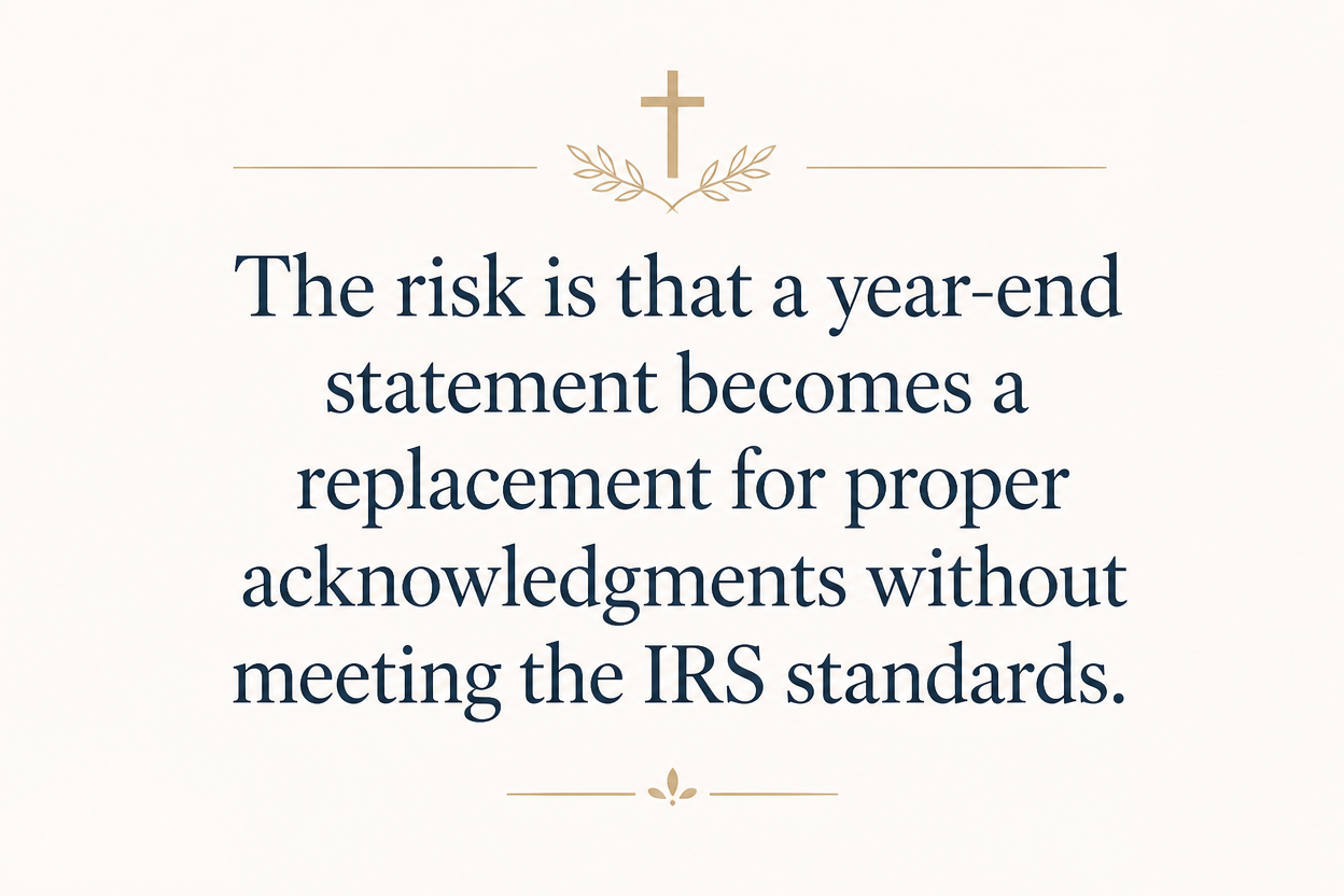 Key insight about What tax receipts military outreach ministries should provide