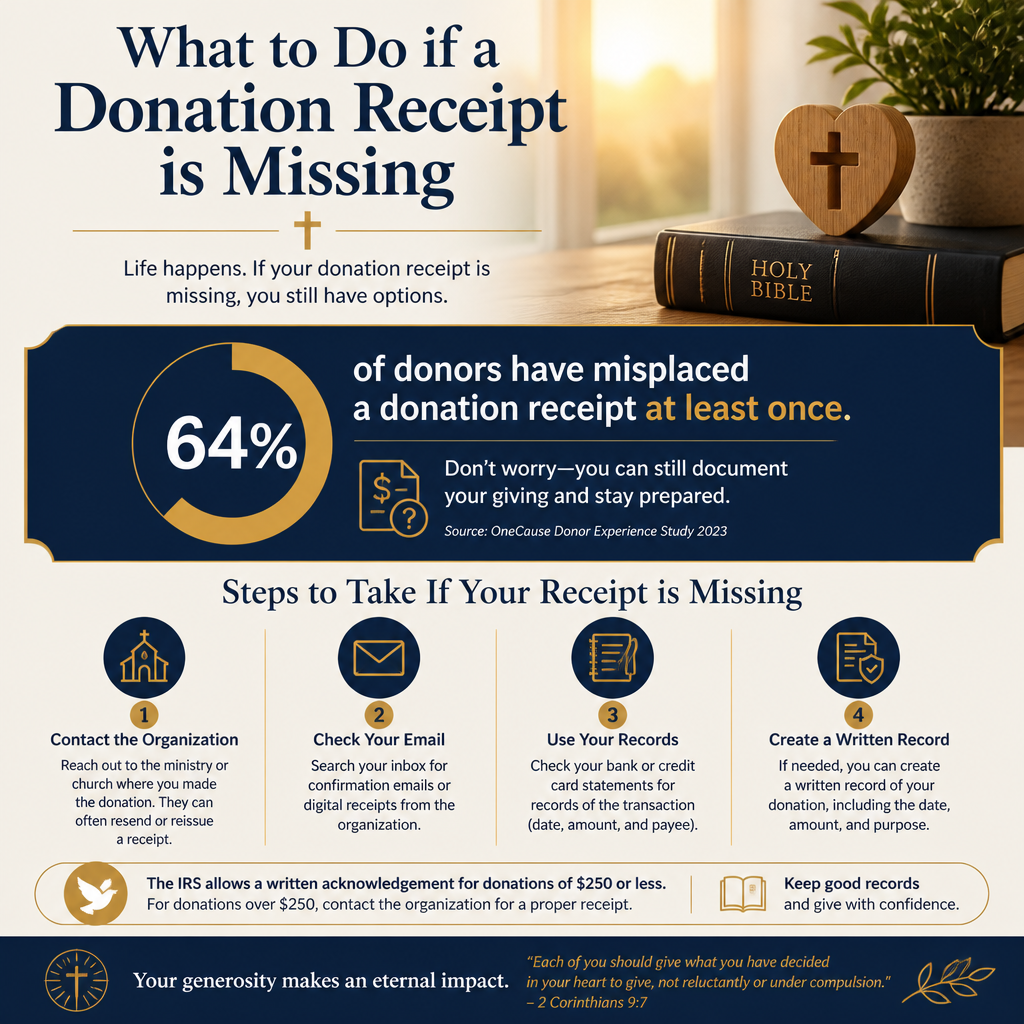 What to do if a donation receipt is missing statistics