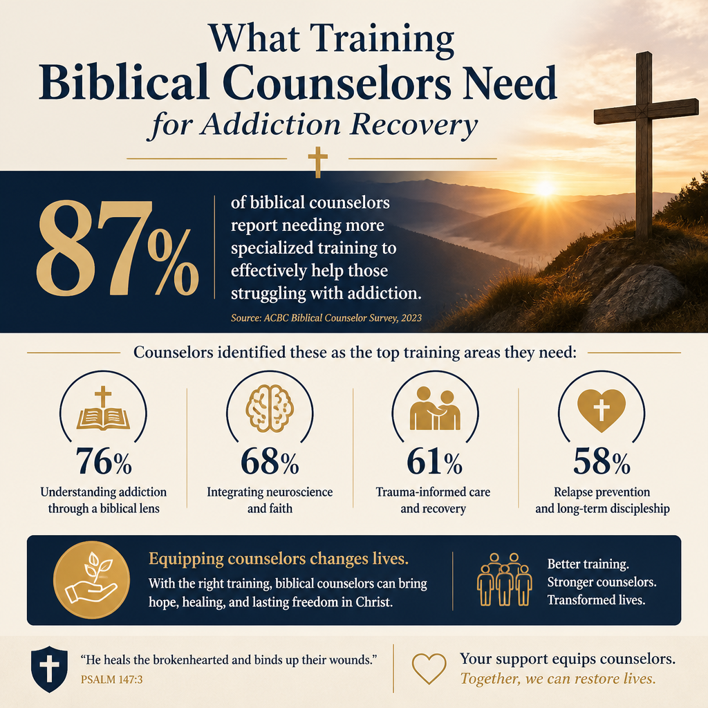 What training biblical counselors need for addiction recovery statistics