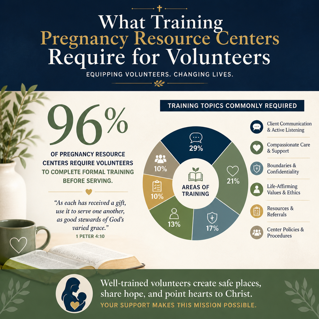 What training pregnancy resource centers require for volunteers statistics