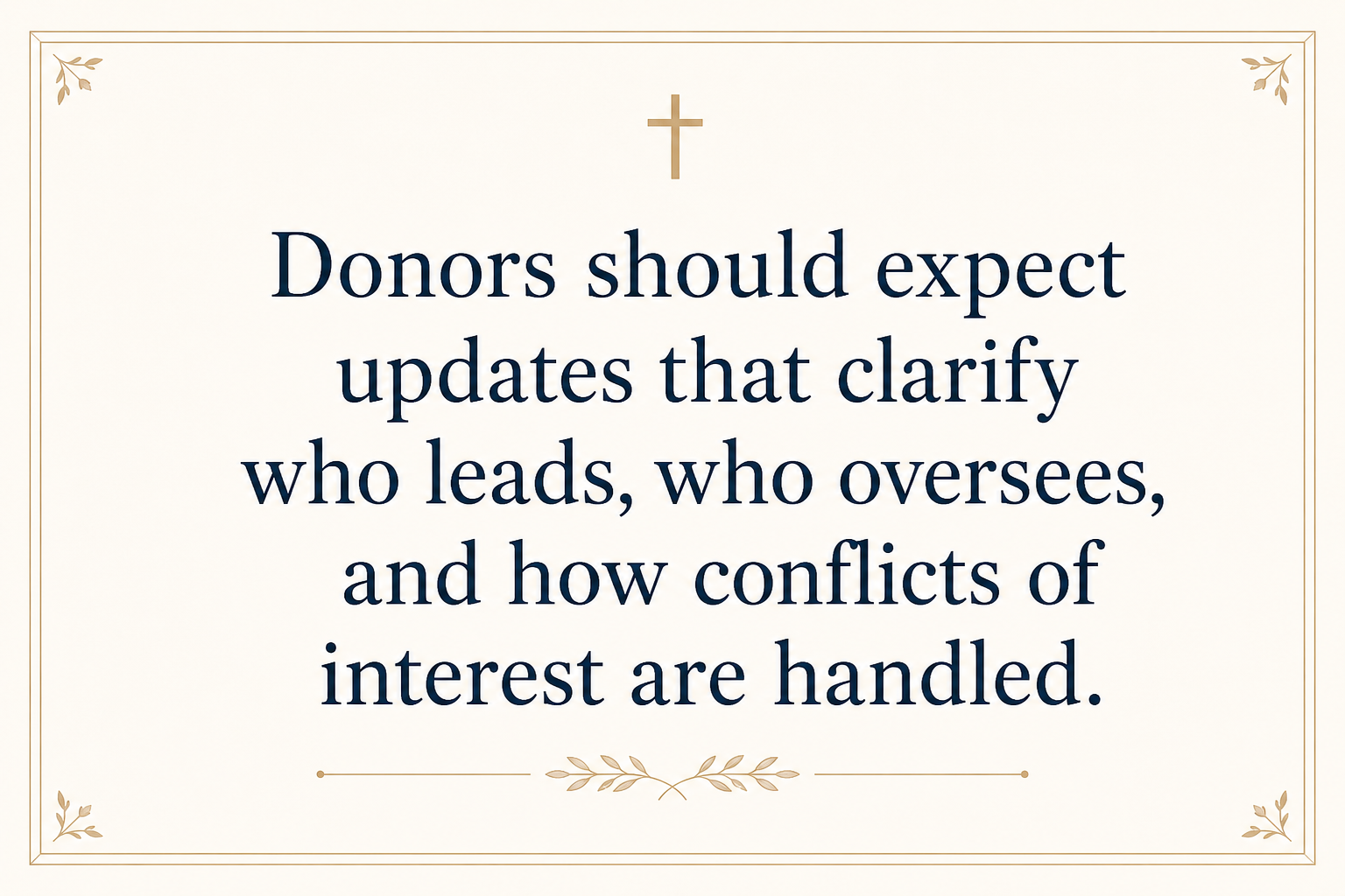 Key insight about What updates Christian financial service ministries send donors