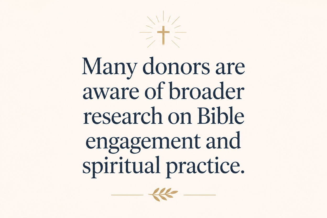 Key insight about What updates donors want from Bible engagement ministries