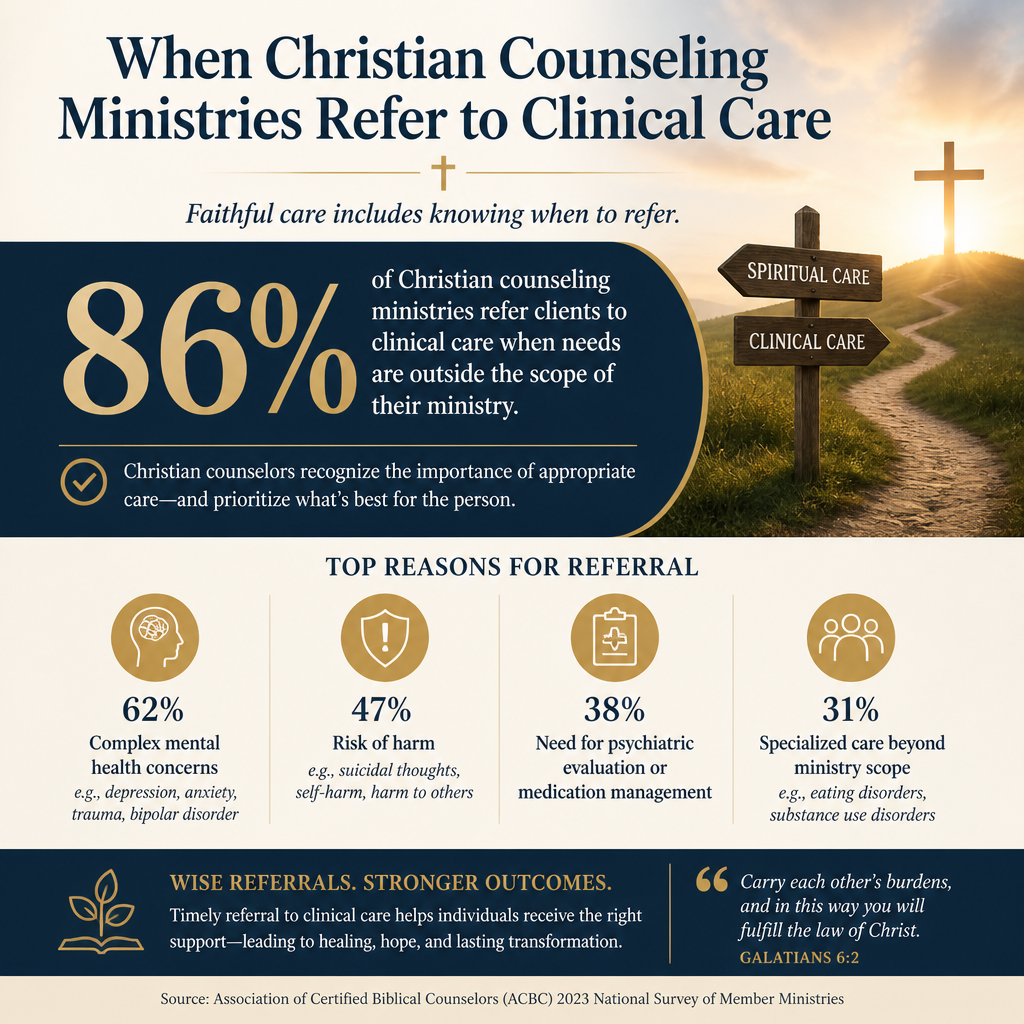 When Christian counseling ministries refer to clinical care statistics