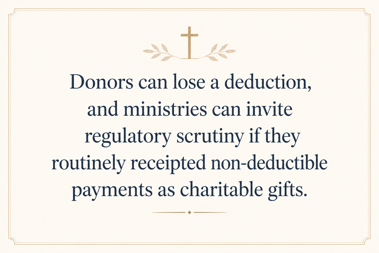 Key insight about When Christian financial service ministries send tax receipts