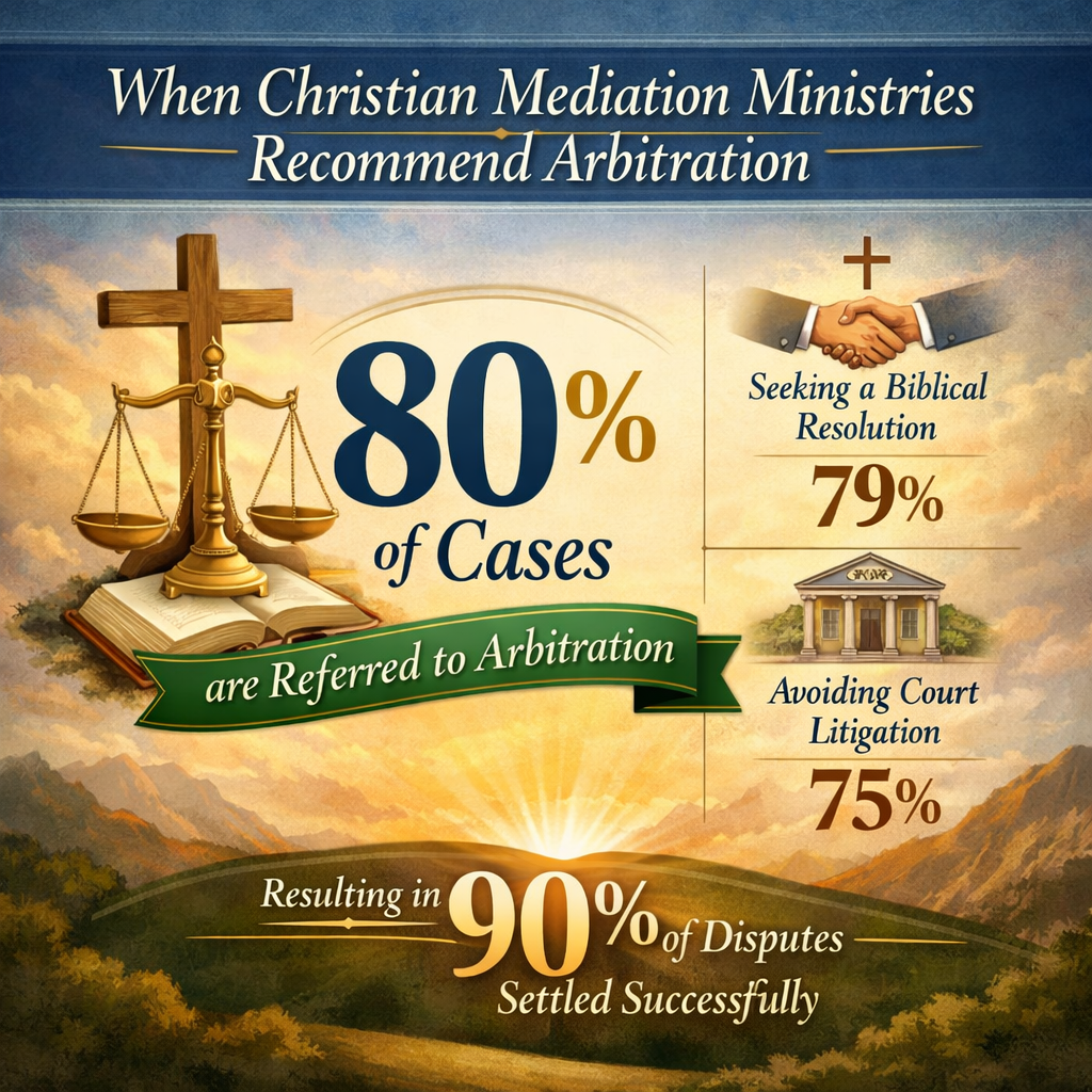 When Christian mediation ministries recommend arbitration statistics