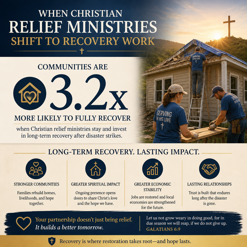 When Christian relief ministries shift to recovery work statistics