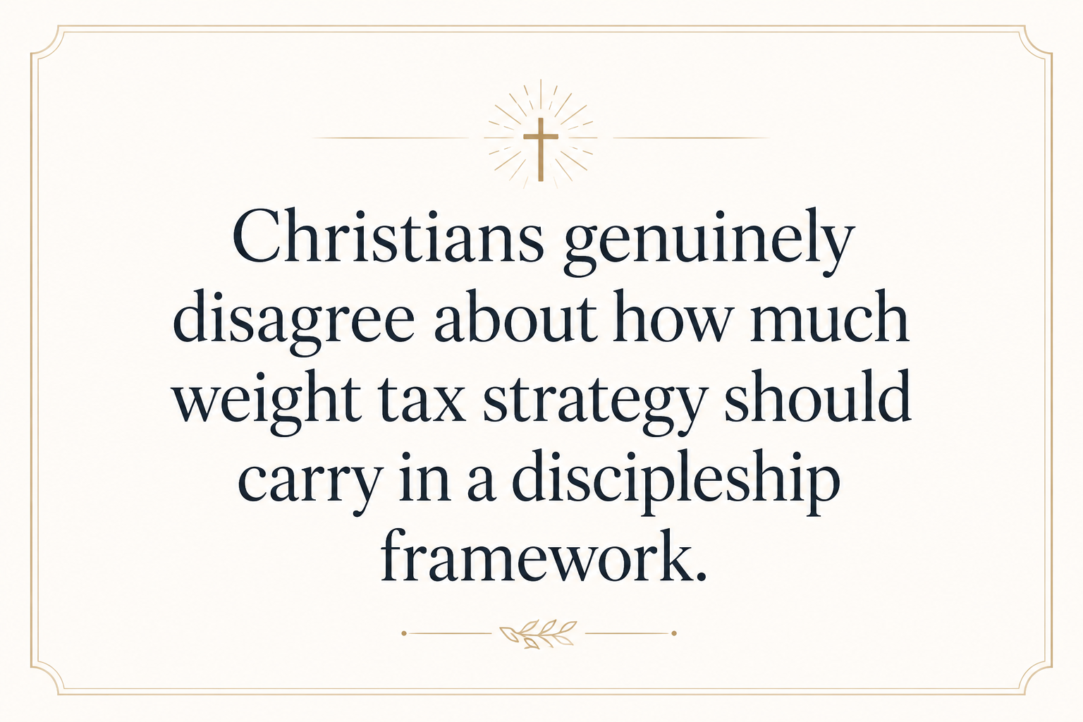 Key insight about When should Christian donors bunch donations for taxes