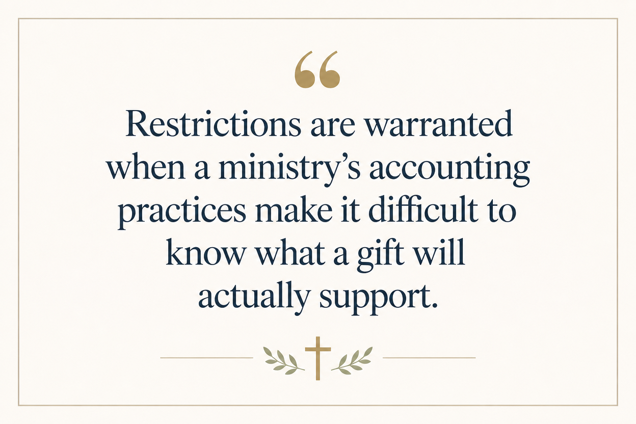 Key insight about When should Christian donors restrict a ministry gift